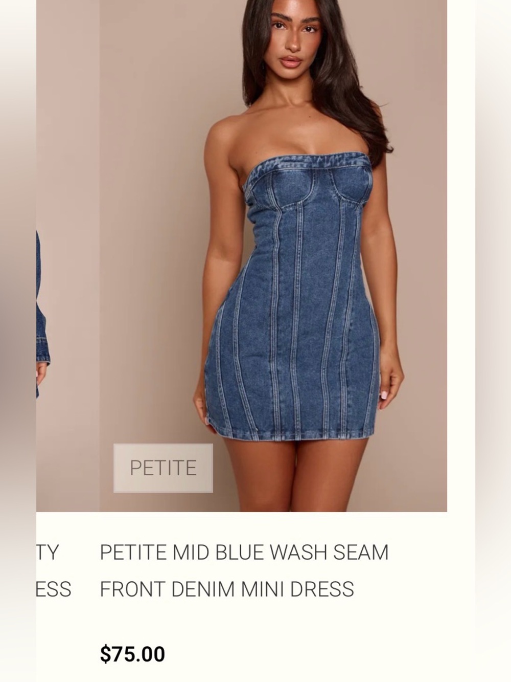 PRETTY LITTLE THING DENIM MINI DRESS